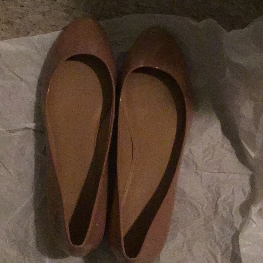 J CREW  Metallic heel ballet shoes